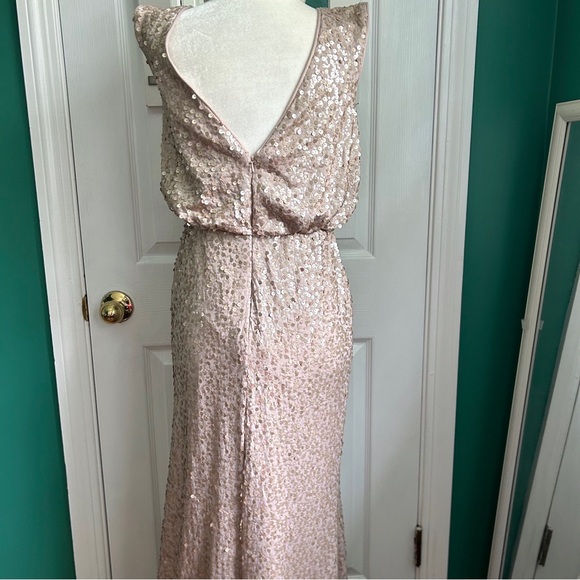 Mother of Bride/Groom Champagne Sequin Gown 6 - Picture 6 of 13